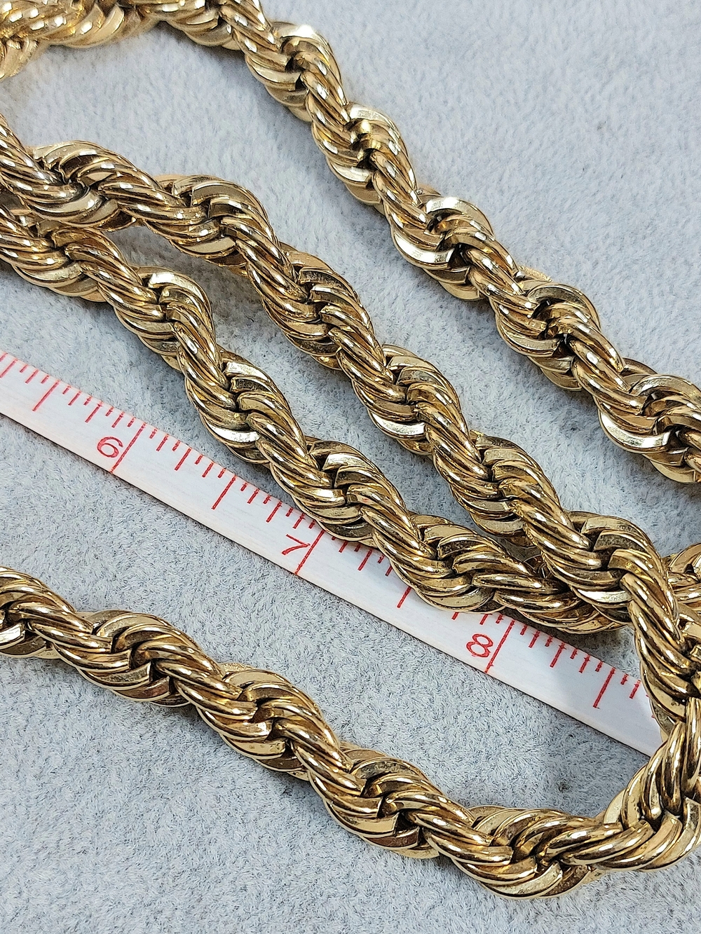 Chunky Gold Rope Chain Vintage Necklace - Women Jewelry - Picture 5 of 5